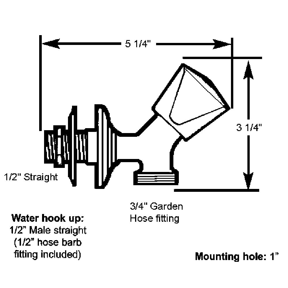 Scandvik SS Washdown Spigot