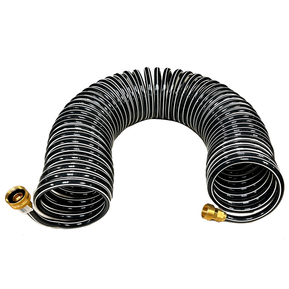 Trident Marine Coiled Wash Down Hose w/Brass Fittings - 25