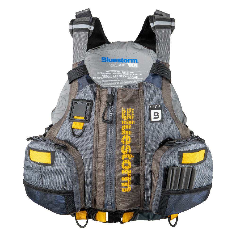 Bluestorm Kinetic Kayak Fishing Vest - Legendary Taupe - S/M