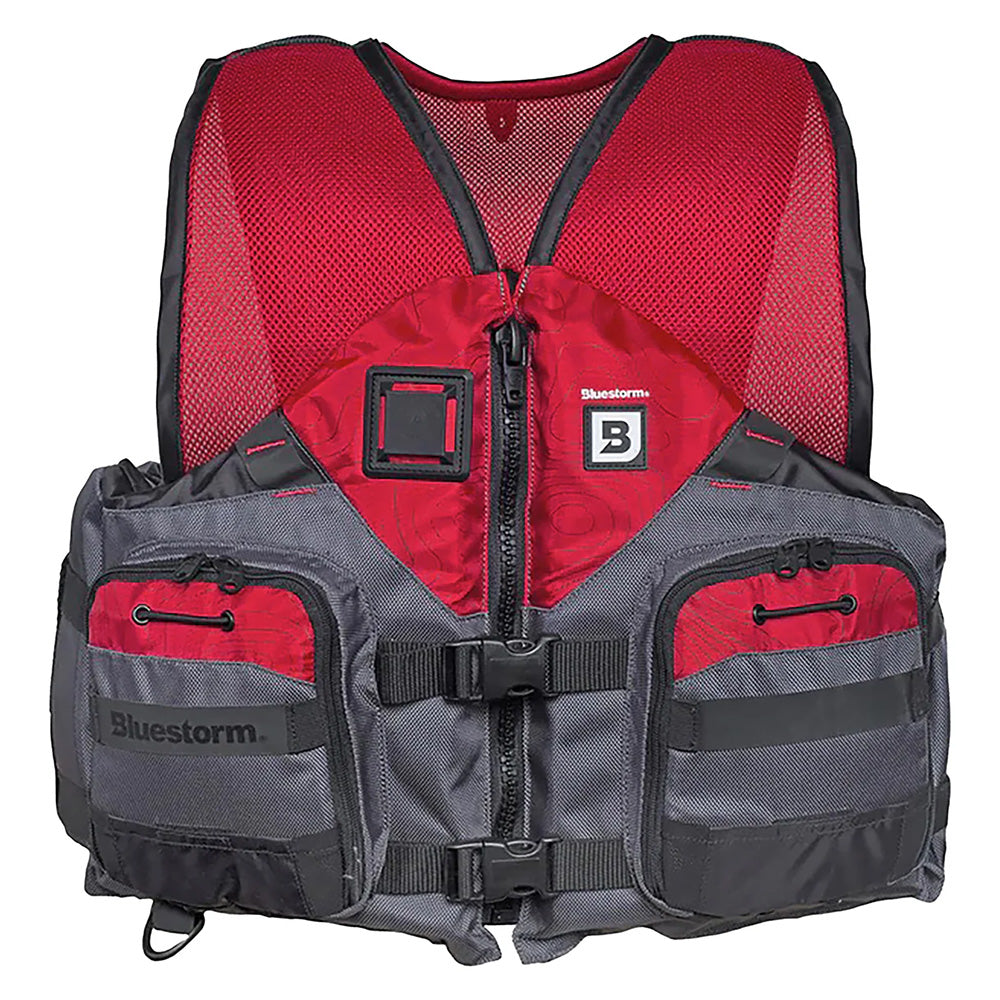 Bluestorm Sportsman Adult Mesh Fishing Life Jacket - Nitro Red - S/M