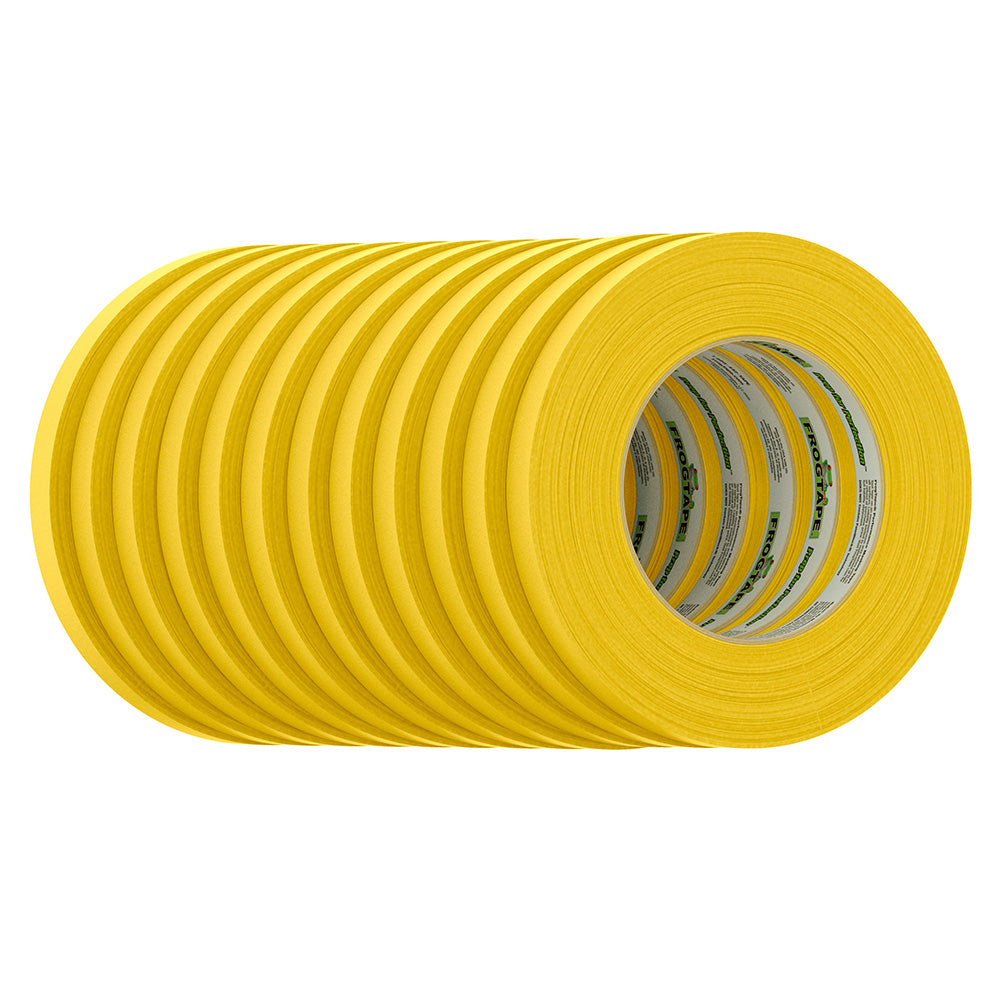 FrogTape CP 225 Medium-High Adhesion Masking Tape - 12MM x 55M x 12-Pack - Gold - Rated for 225F