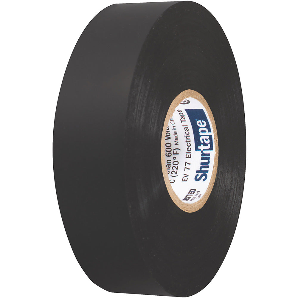 Shurtape EV 077B Professional Grade Black Electrical Tape f/Insulating  Splicing - 3/4" x 66' - 10-Pack