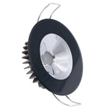 Lumitec Illusion Flush Mount LED Down Light - White - Non-Dimming - Black Housing - Chrome Reflector