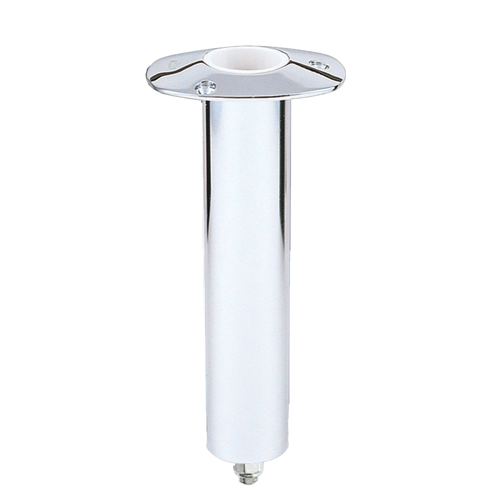 Lee's 0 Degree Stainless Steel Swivel Base Flush Mount Rod Holder - Medium - 2" OD X 6.5" Tube f/ Small Bent Butts