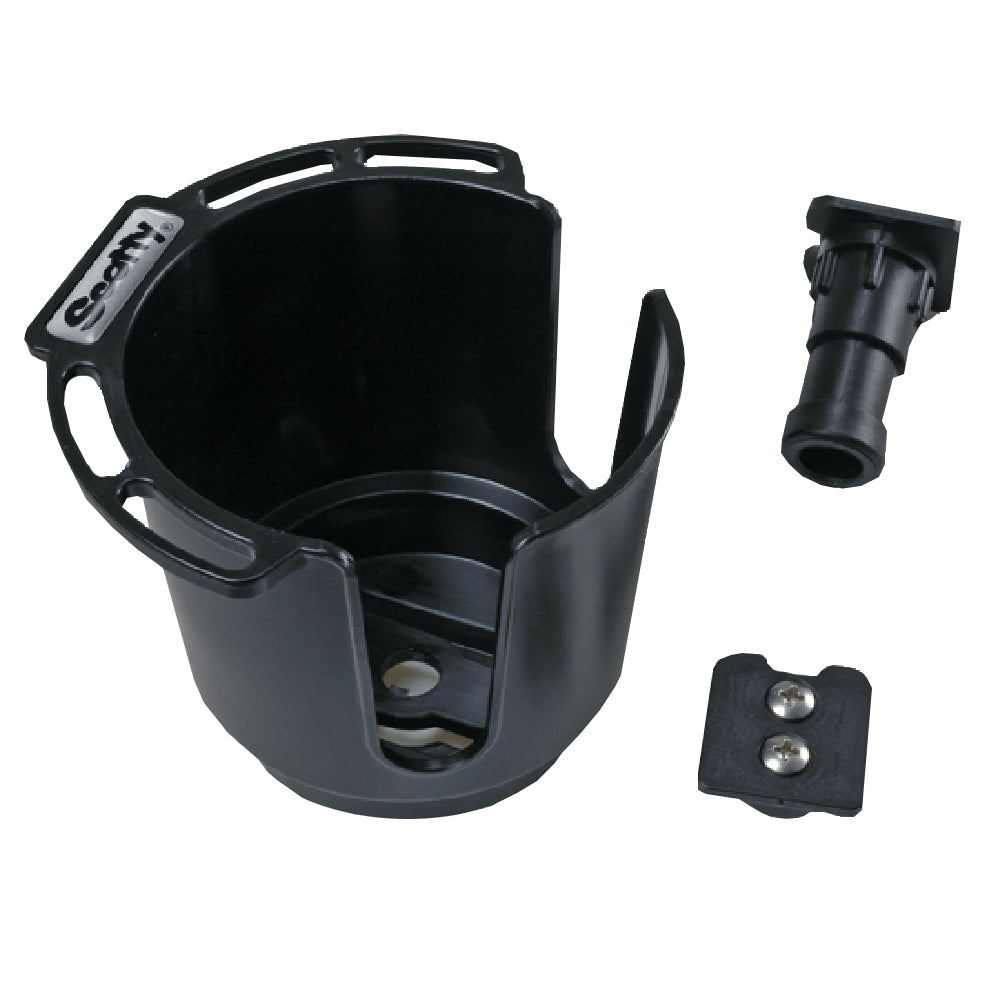 Scotty 311 Drink Holder w/Bulkhead/Gunnel Mount & Rod Holder Post Mount - Black