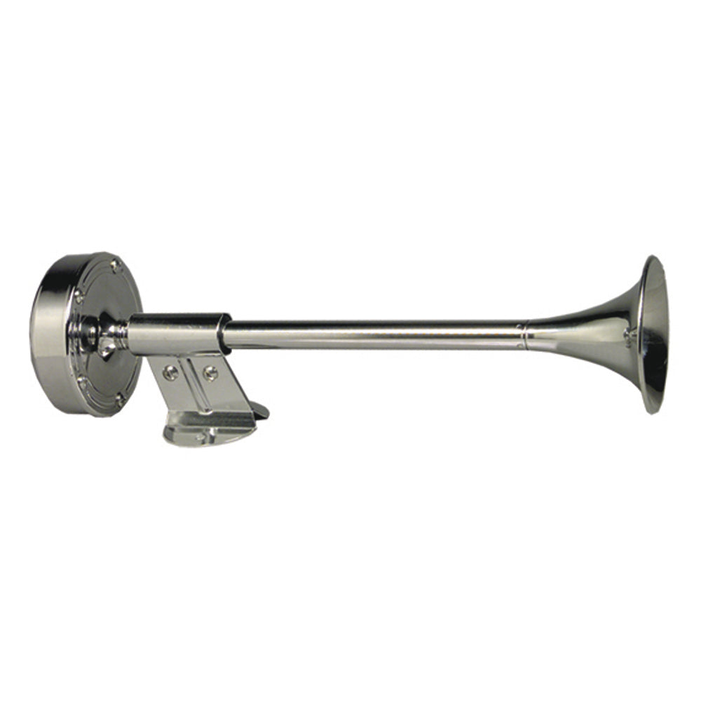 Schmitt Marine Deluxe All-Stainless Shorty Single Trumpet Horn - 12V