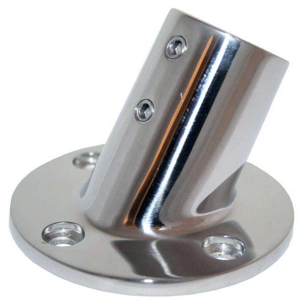 Whitecap " O.D. 60 Degree Round Base SS Rail Fitting