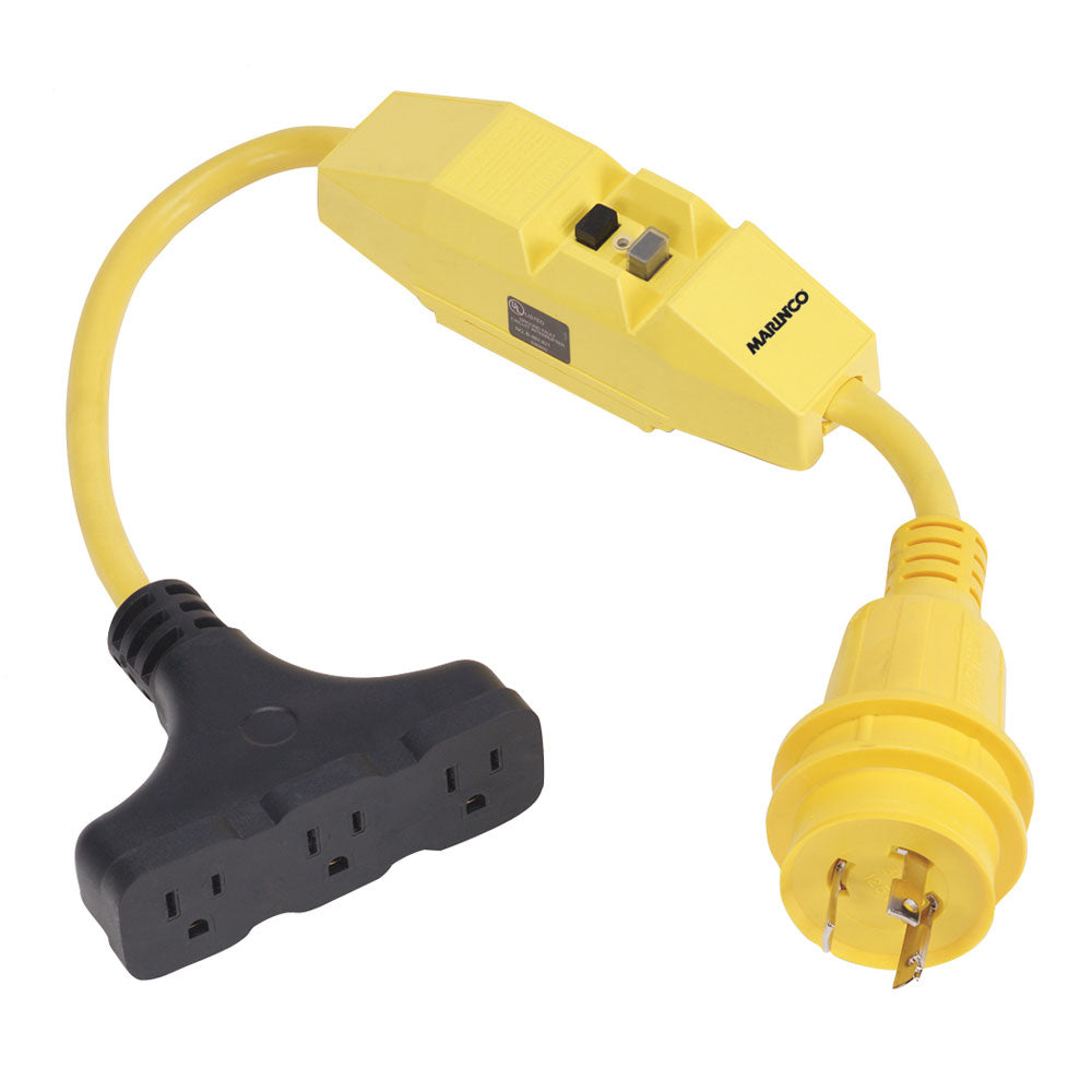 Marinco Dockside 30A to 15A Adapter with GFI