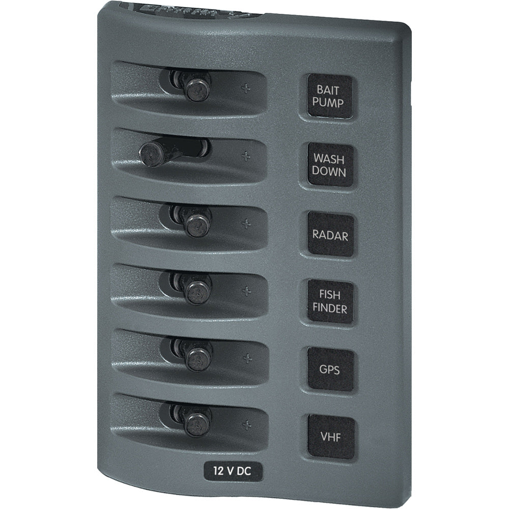 Blue Sea 4307 WeatherDeck 12V DC Waterproof Switch Panel - 6 Position