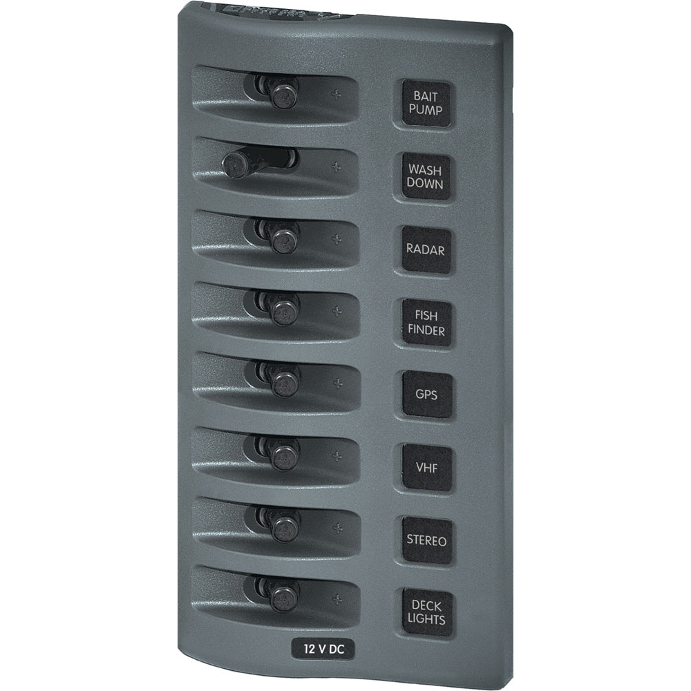 Blue Sea 4309 WeatherDeck 12V DC Waterproof Switch Panel - 8 Position