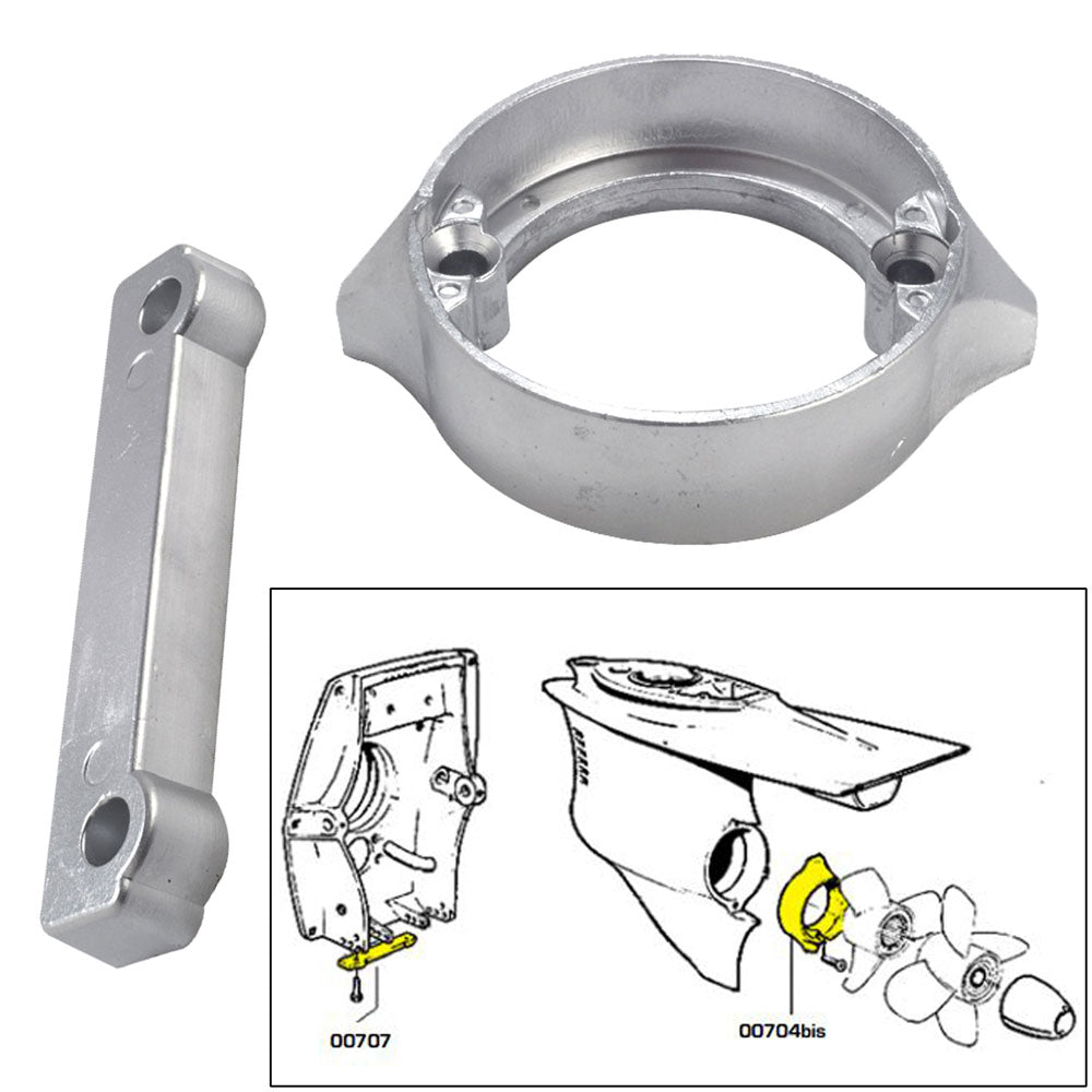 Tecnoseal Anode Kit w/Hardware - Volvo Duo-Prop 280 - Zinc