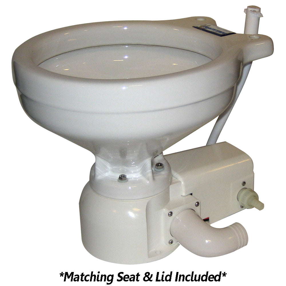 Raritan Sea Era Toilet - Household Style - Freshwater Solenoid - Straight  90 Discharge - Smart Toilet Control - 12v