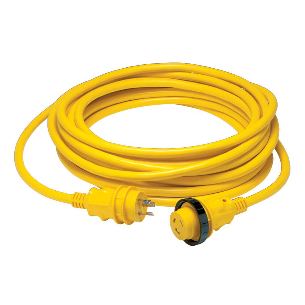 Marinco 30 Amp Power Cord Plus Cordset - 35' - Yellow