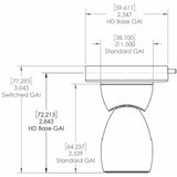 Lumitec GAI2 White Dimming/Red & Blue Non-Dimming Heavy Duty Base - White Housing