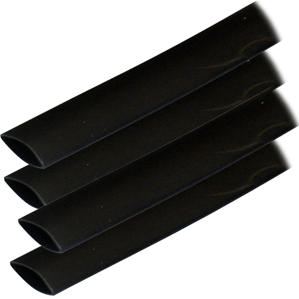 Ancor Adhesive Lined Heat Shrink Tubing (ALT) - 3/4" x 6" - 4-Pack - Black