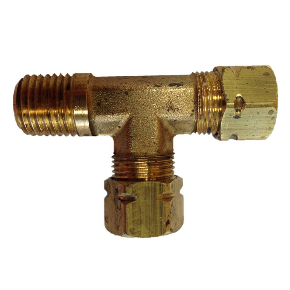 Uflex Male Run T-Fitting - 3/8" x 3/8" Tube x 1/4" NPT