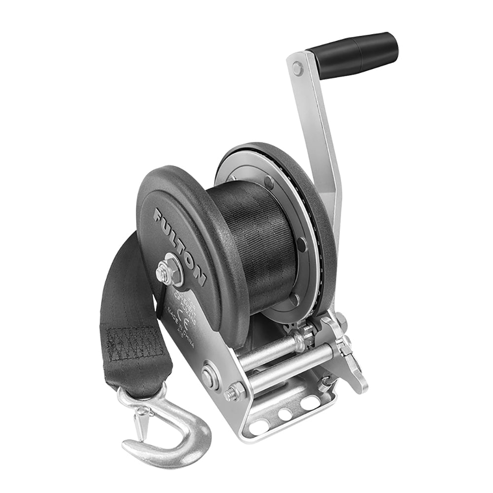 Fulton 1500lb Single Speed Winch w/20 Strap  Cover