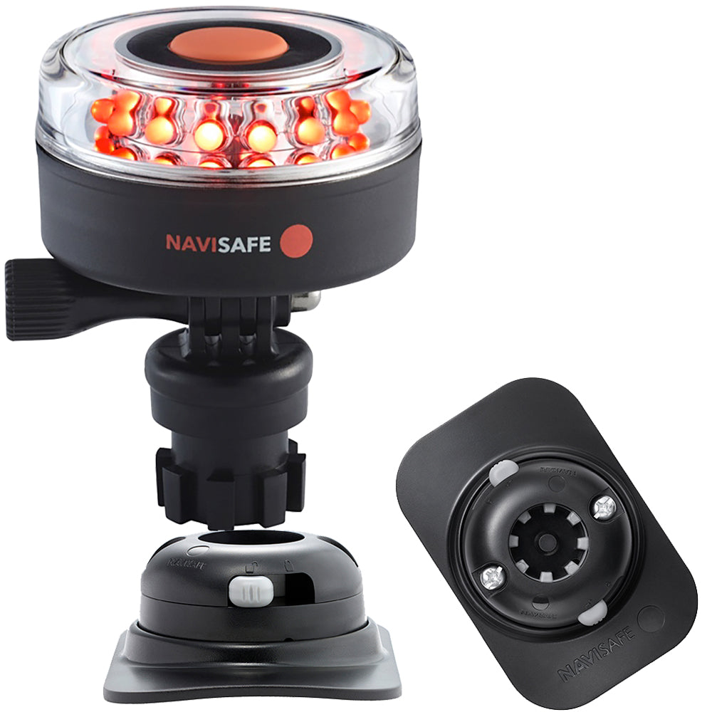 Navisafe Navilight All RED 360 2NM w/Navimount Base  RIB Mount - Black