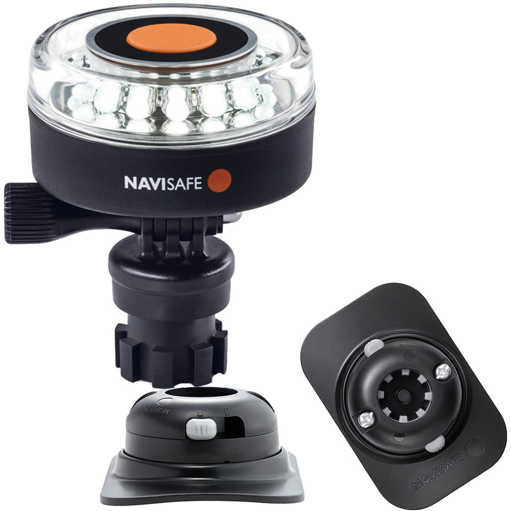 Navisafe Navilight 360 2NM White w/Navimount Base  RIB Mount - Black