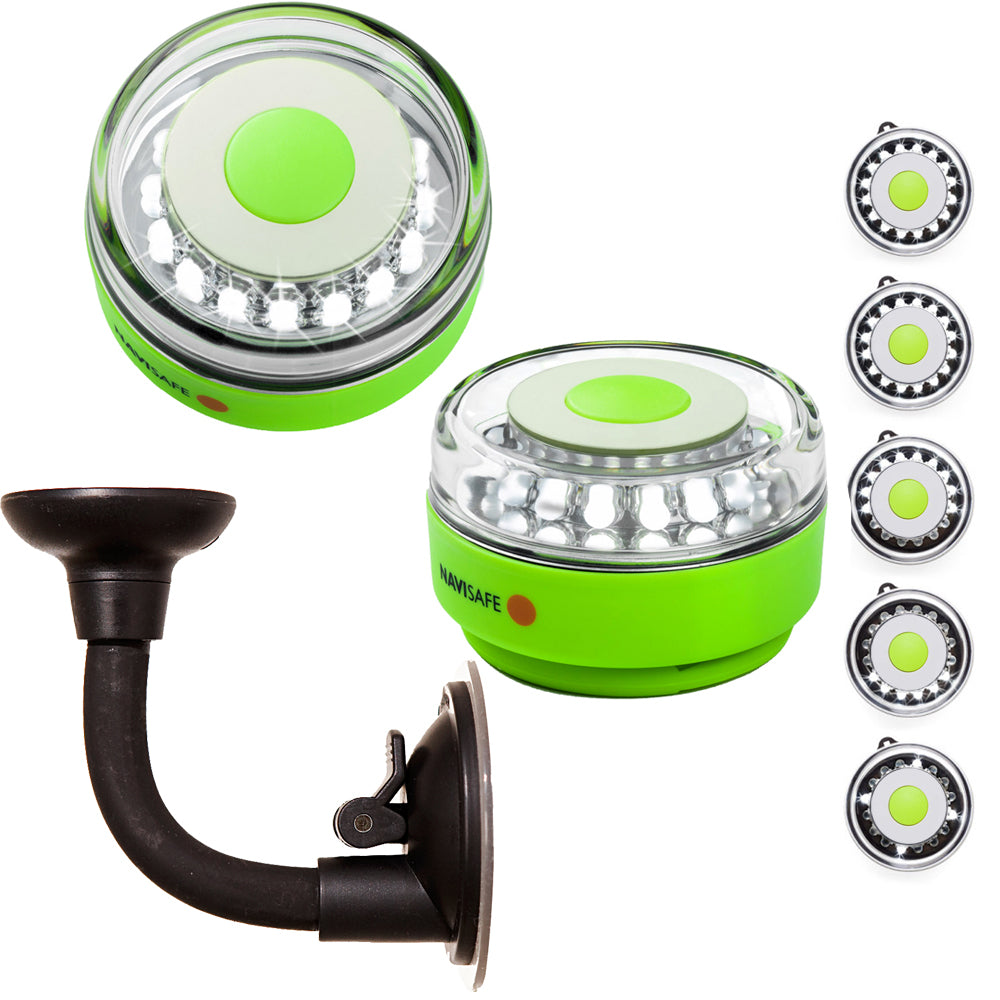 Navisafe Portable Navilight 360 2NM Rescue - Glow In The Dark - Green w/Bendable Suction Cup Mount