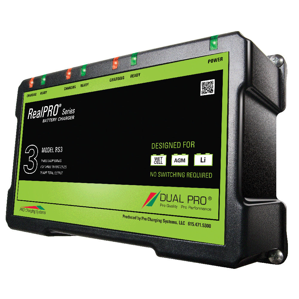 Dual Pro RealPRO Series Battery Charger - 18A - 3-6A-Banks - 12V-36V