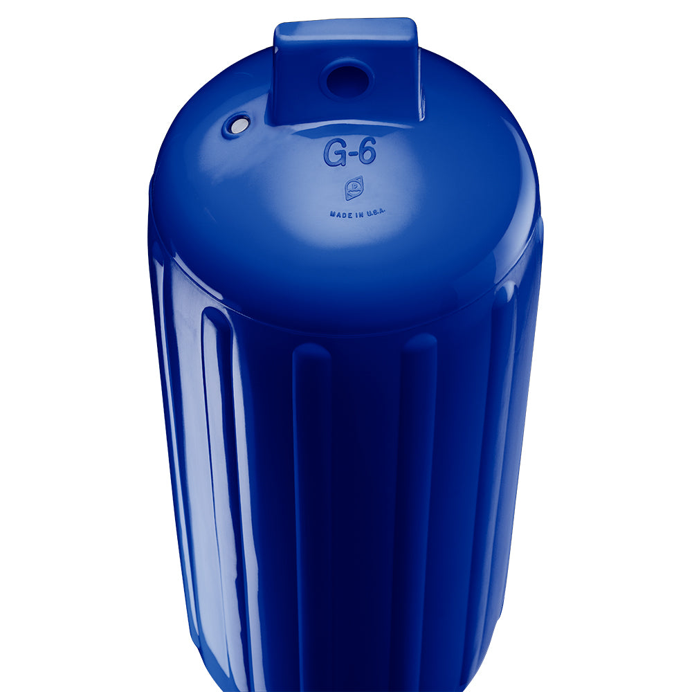 Polyform G-6 Twin Eye Fender 11" x 30" - Cobalt Blue w/Adapter