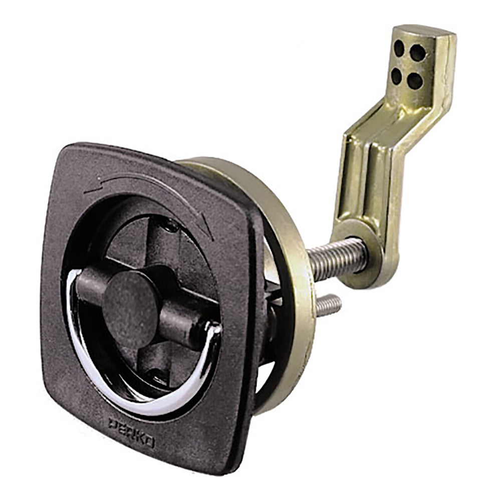 Perko Flush Latch - Non-Locking - 2.5" x 2.5" w/Offset Cam Bar  Flexible Polymer Strike