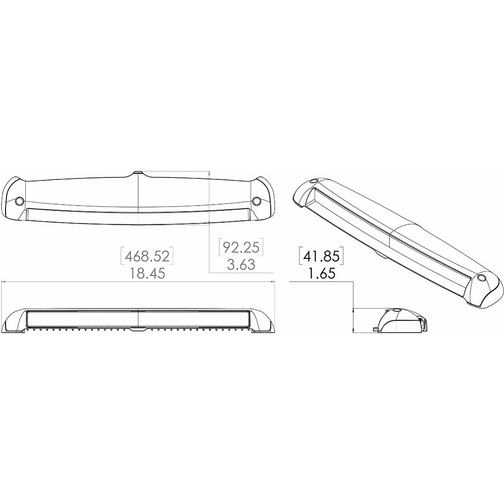 Lumitec Razor Light Bar - Spot - Flush Mount - White