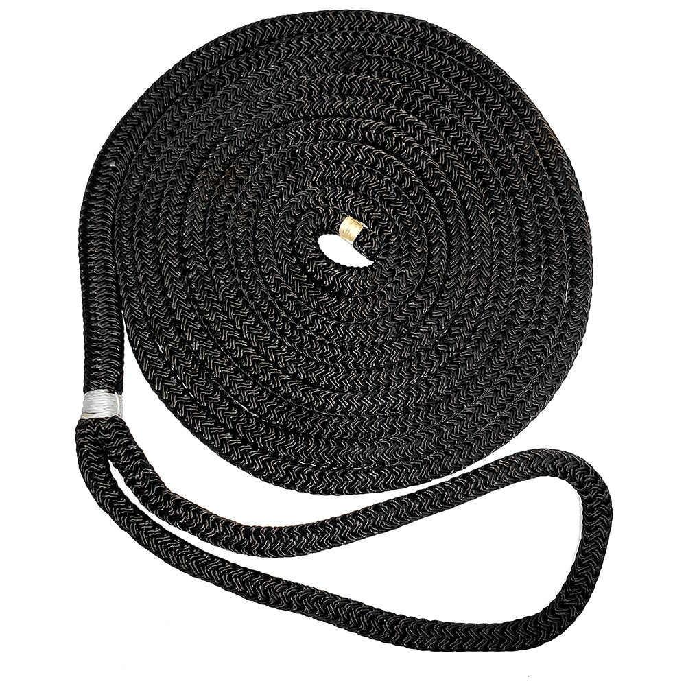 New England Ropes 5/8" Double Braid Dock Line - Black - 15