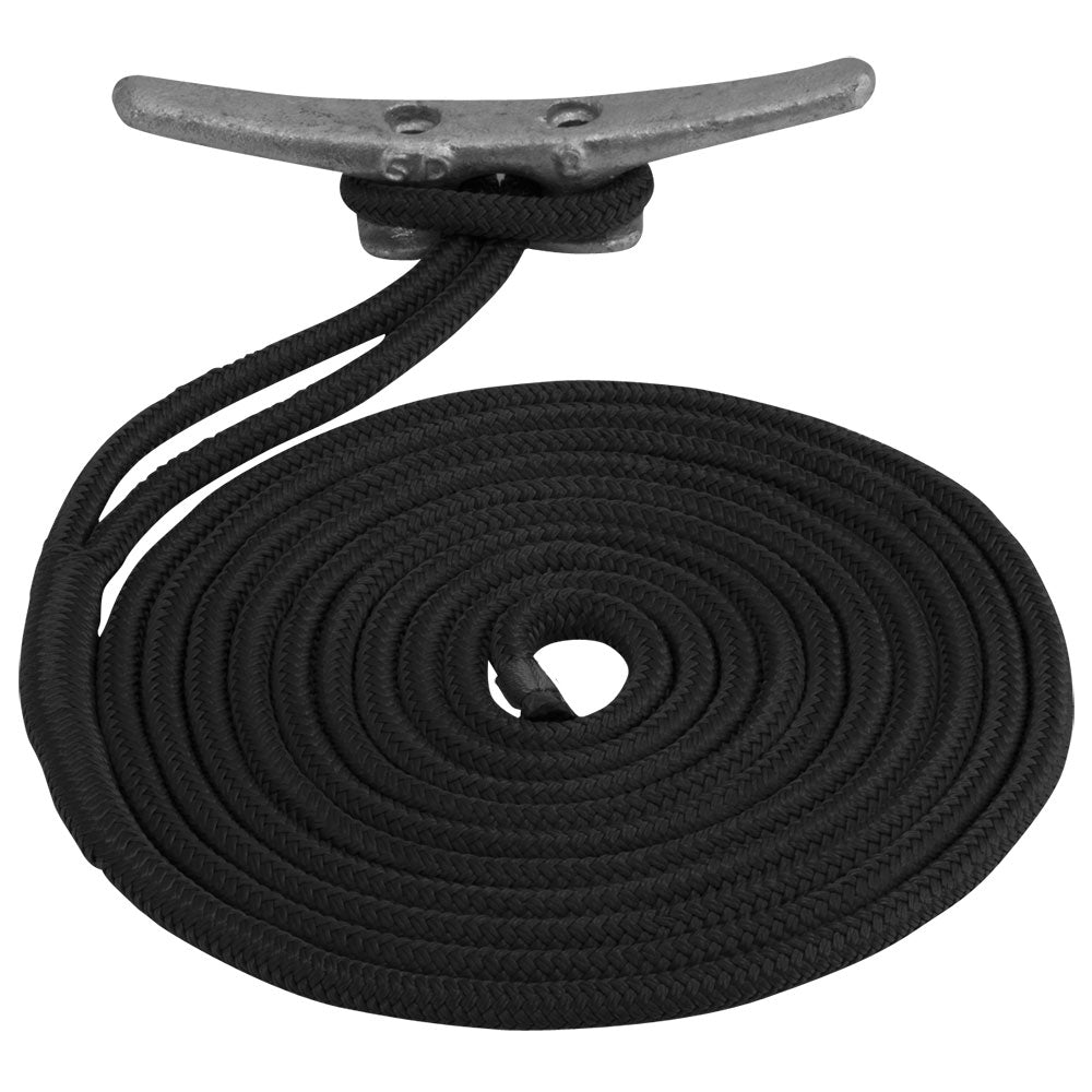 Sea-Dog Double Braided Nylon Dock Line - 3/8" x 20 - Black