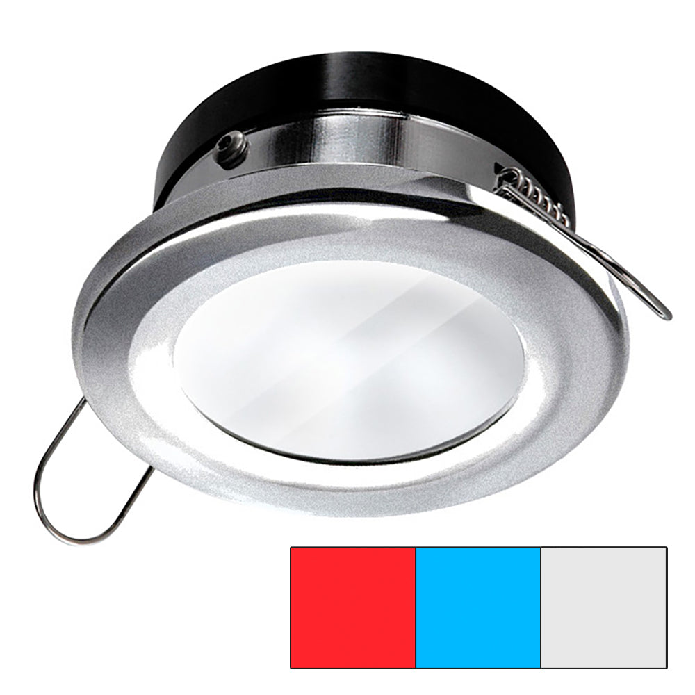 i2Systems Apeiron A1120 Spring Mount Light - Round - Red, Cool White  Blue - Brushed Nickel