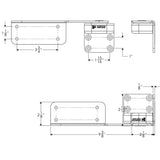 TACO Command Ratchet Hinges - 9-3/8" - Polished 316 Stainless Steel - Pair