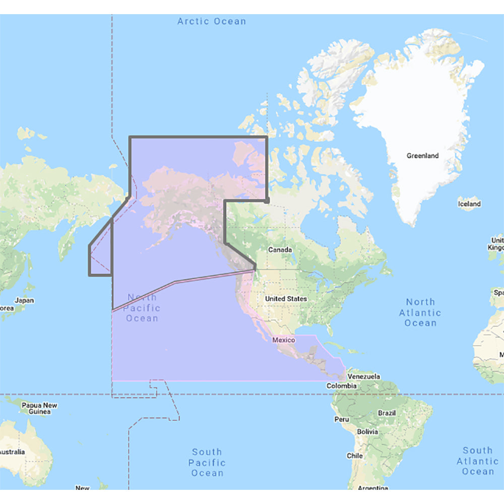 Furuno US  Canada Pacific Coast, Hawaii, Alaska, Mexico to Panama - C-MAP Mega Wide Chart - Unlock Code