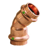 Viega ProPress 1-1/4" - 45 Copper Elbow - Double Press Connection - Smart Connect Technology