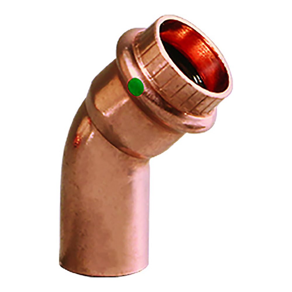 Viega ProPress 1" - 45 Copper Elbow - Street/Press Connection - Smart Connect Technology