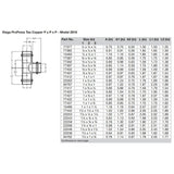 Viega ProPress 1-1/4" Copper Tee - Triple Press Connection - Smart Connect Technology