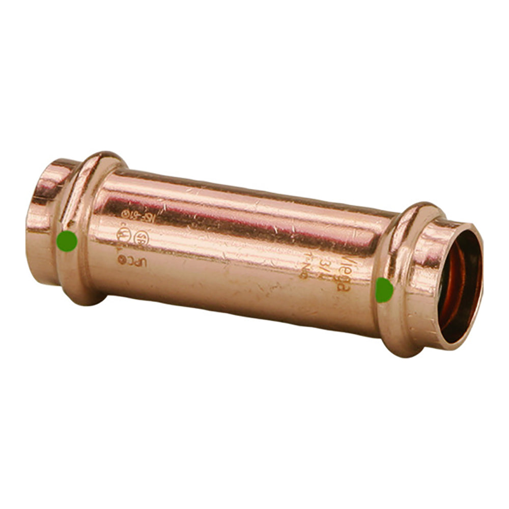 Viega ProPress 1/2" Extended Coupling w/o Stop - Double Press Connection - Smart Connect Technology