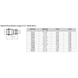 Viega ProPress 1-1/2" x 1" Copper Reducer - Double Press Connection - Smart Connect Technology