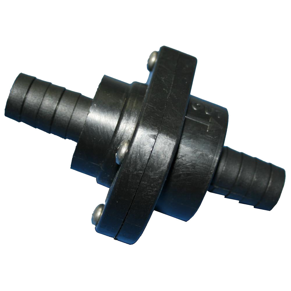 T-H Marine Double Barb Inline Scupper Check Valve - 3/4" - Black