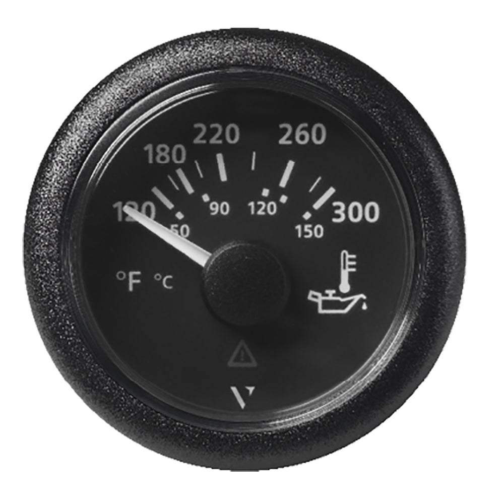 Veratron 52MM (2-1/16") ViewLine Oil Temperature Gauge 120-300F - Black Dial  Bezel