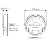 Hella Marine A2 RGB Underwater Light - 3000 Lumens - Black Housing - Charcoal Lens w/Edge Light