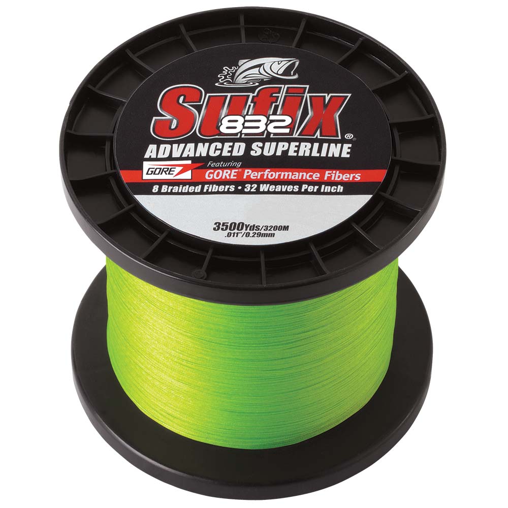 Sufix 832 Advanced Superline Braid - 10lb - Neon Green - 3500 yds