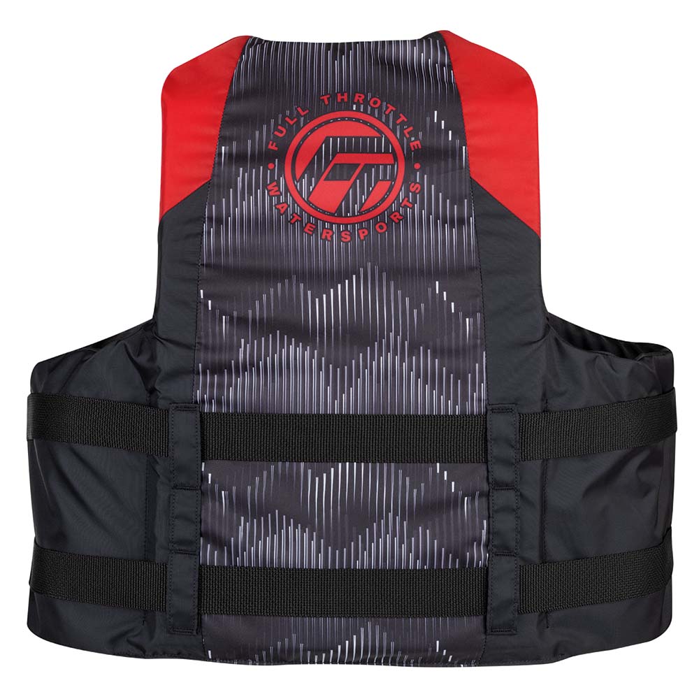 Full Throttle Adult Nylon Life Jacket - 4XL/7XL - Red/Black