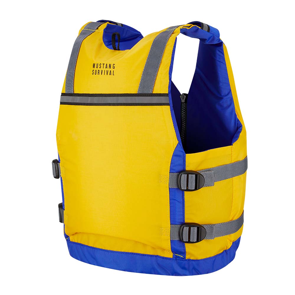 Mustang Youth Reflex Foam Vest - Yellow/Royal Blue