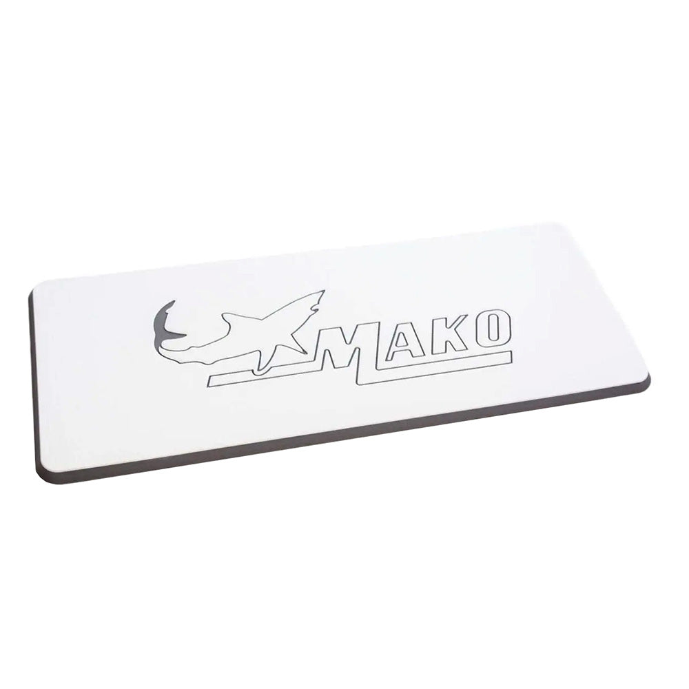 SeaDek Mako Logo Helm Pad - White/Storm Grey Embossed