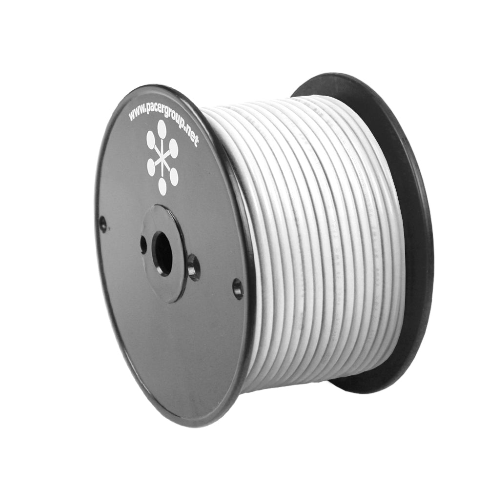 Pacer White 8 AWG Primary Wire - 100