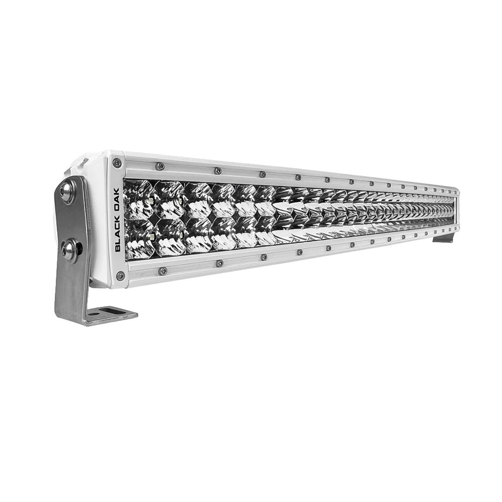 Black Oak Pro Series 3.0 Curved Double Row 30" LED Light Bar - Combo Optics - White Housing