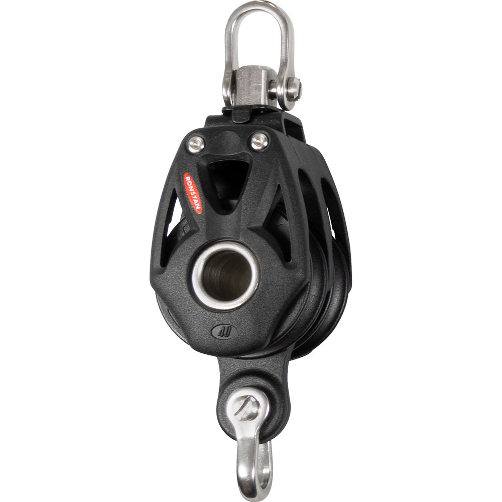 Ronstan Series 40 Orbit BB Double Block w/Becket  Swivel Shackle