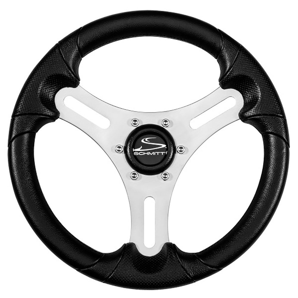 Schmitt Marine Torcello Lite 13" Wheel - Black Polyurethane Wheel w/Silver Spokes  Black Cap- 3/4" Tapered Shaft