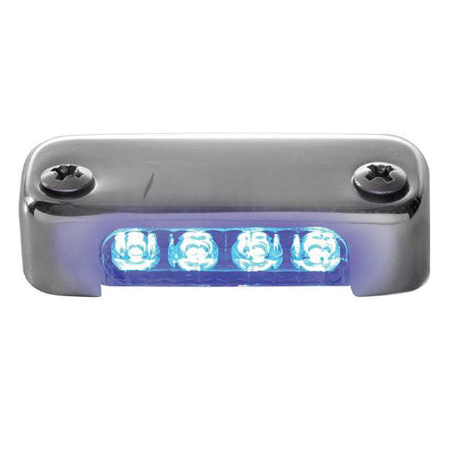 Attwood Blue LED Micro Light w/Stainless Steel Bezel Vertical Mount ...